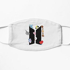 BT21 Face Masks - BT21 Love (black)| Perfect Gift Flat Mask RB2103