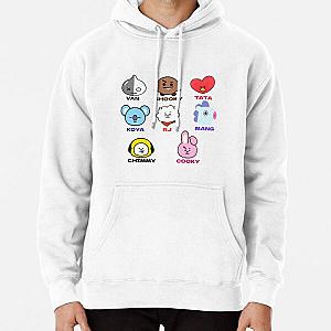 BT21 Hoodies - BT21 Members Names Pullover Hoodie RB2103