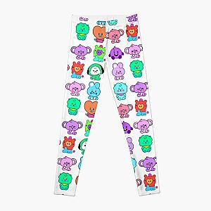 BT21 Leggings - Colourful BT21 Character Pattern Style Leggings RB2103