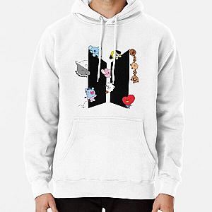 BT21 Hoodies - BT21 Love (black)| Perfect Gift Pullover Hoodie RB2103