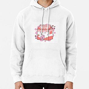 BT21 Hoodies - BT21 Cooky Strawberry Milk Pullover Hoodie RB2103