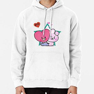 BT21 Hoodies - Bt21 Cooky and Tata Pullover Hoodie RB2103