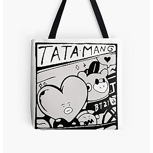 BT21 Bags - BT21 tata mang All Over Print Tote Bag RB2103