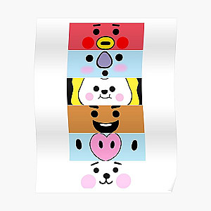 BT21 Posters - BT21 Character Faces Poster RB2103