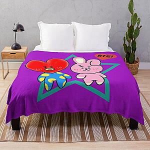 BT21 Blanket - Bt21 Tata and Cooky Throw Blanket RB2103