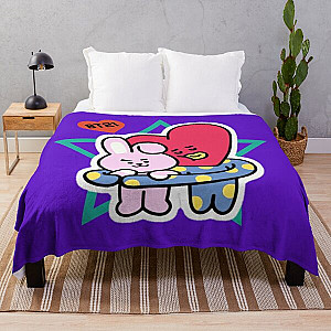 BT21 Blanket - Bt21 Tata and Cooky Throw Blanket RB2103