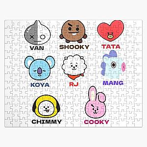 BT21 Puzzles - BT21 Members Names Jigsaw Puzzle RB2103