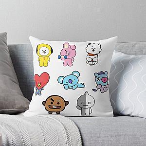 BT21 Pillows - BT21 stickers Throw Pillow RB2103