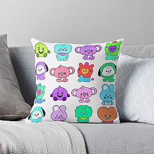 BT21 Pillows - Colourful BT21 Character Pattern Style Throw Pillow RB2103