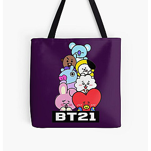 BT21 Bags - BT21 Family Room All Over Print Tote Bag RB2103