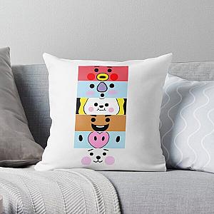 BT21 Pillows - BT21 Character Faces Throw Pillow RB2103