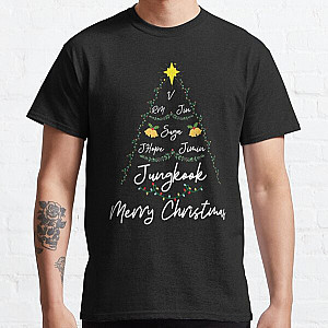 BT21 T-Shirts - Merry Christmas ARMY Crew Jimin Jungkook RM Suga Jin V JHope Classic T-Shirt RB2103