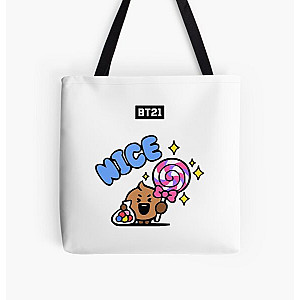 BT21 Bags - bt21 bts exclusive design 126  All Over Print Tote Bag RB2103