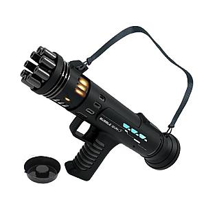 Black Electric Mortar Bubble Gun 9 Hole Bubble Gun