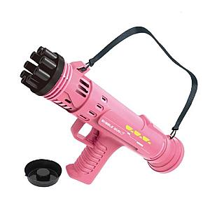 Pink Electric Mortar Bubble Gun 9 Hole Bubble Gun