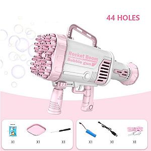 Pink Kids Gatling Bubble Gun 44 Hole Bubble gun