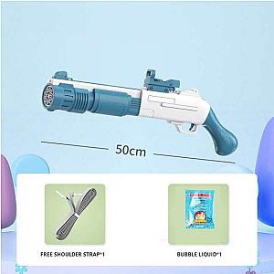 Blue Electric Bubble Gun Gatling 10 Hole Bubble Gun