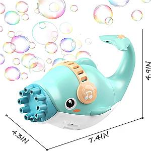 Light Blue Dolphin Gatling Bubble Gun Cool Bubble Gun