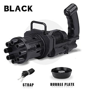 Black Automatic Gatling Bubble Guns 8 Hole Bubble Gun