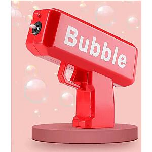 Red Electric Bubble Machine Outdoor Cool Bubble Gun