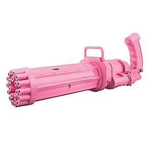 Pink Gatling Bubble Machine 21 Hole Bubble Gun