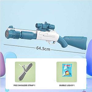 Blue Electric Bubble Gun Gatling 10 Hole Bubble Gun