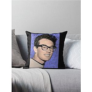 Portrait Buddy Holly Throw Pillow