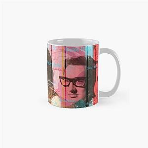 aesthetic Buddy Holly Portrait, Rockabilly Music Classic Mug