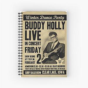 Buddy Holly Concert Poster. Spiral Notebook