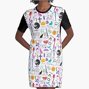 Buffy Symbology, Multi-color  Rainbow  PRIDE! Graphic T-Shirt Dress