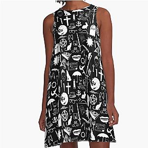 Buffy Symbology, White A-Line Dress