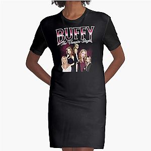 Buffy the Vampire Slayer 90s Bootleg Style Graphic T-Shirt Dress