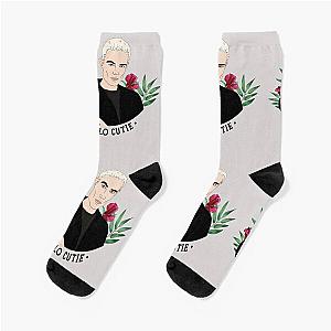 Spike Buffy Floral Valentines  Socks