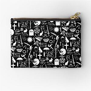 Buffy Symbology, White Zipper Pouch