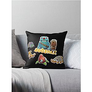 Bugsnax Fan Art Pack - Bugsnax Grumps and BugSnax Characters Bugsnax Mayor Filbo Throw Pillow