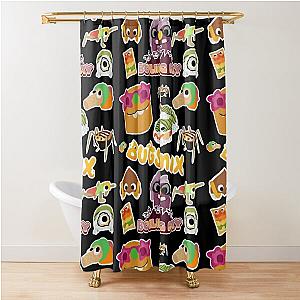 Boiling Bay Bugsnax Fan Art  Bookbag Bugsnax Pack Pattern Shower Curtain