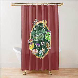 Sugarpine Woods Bugsnax Characters - Bugsnax Snax and Grumpus Shower Curtain