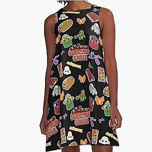 Bugsnax Fan Art Scorched Gorge Bookbag  A-Line Dress