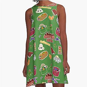 Bugsnax Fan Art  Scorched Gorge  Bookbag A-Line Dress