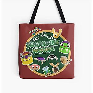 Sugarpine Woods Bugsnax Characters - Bugsnax Snax and Grumpus All Over Print Tote Bag