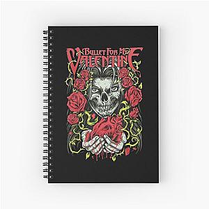 Bullet For My Valentine Roses And Heart Black Gift Spiral Notebook