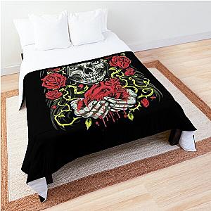 Bullet For My Valentine Roses And Heart Black Gift Comforter