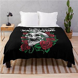 Bullet For My Valentine - Skull and Roses  Throw Blanket