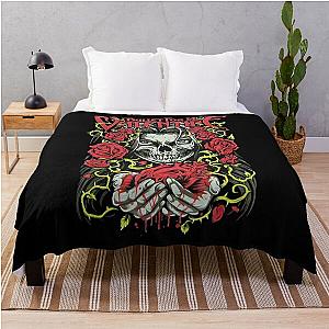 Bullet For My Valentine Roses And Heart Black Gift Throw Blanket