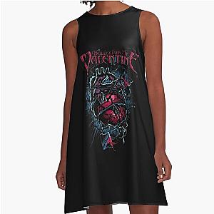 Music Vintage Retro Bullet For My Valentine Skull Red Eyes Sweatshirt Love You Fans A-Line Dress