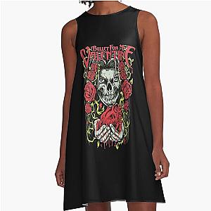 Bullet For My Valentine Roses And Heart Black Gift A-Line Dress