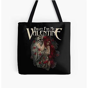 Bullet For My Valentine Skull Red Eyes All Over Print Tote Bag