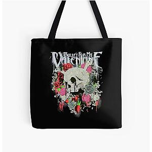 Bullet for My Valentine Skull and Roses Gift Men All Over Print Tote Bag