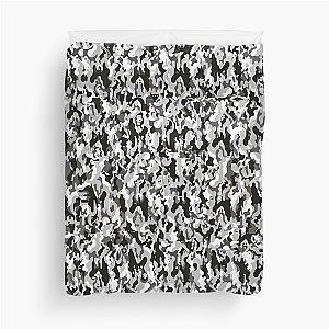 Black and White Dreamscape Camo Duvet Cover