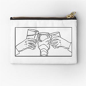 to the stray dogs (black) Zipper Pouch